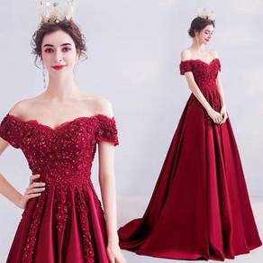 Red wedding bridal dress gown RB1434