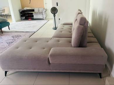 Push back L shape sofa