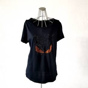 Fendi Rhinestone Monster Eye Tee