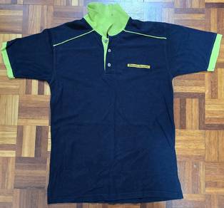 Maybank Securities Black and Green Collared Shirt