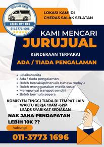 sale advisor/ salesman / jurujual tiada pengalaman
