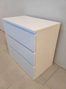 (Very clean!)Ikea malm White 3-Drawer Chest/video