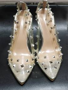 Brand New Clear Studded Pointed High Heels Size40