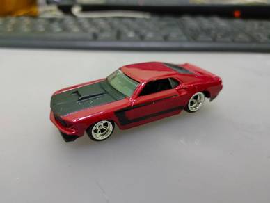 Hotwheels Red 69 Mustang Larry's Garage