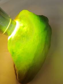 Icy Yellow & Green Jadeite Polished Rough Stone