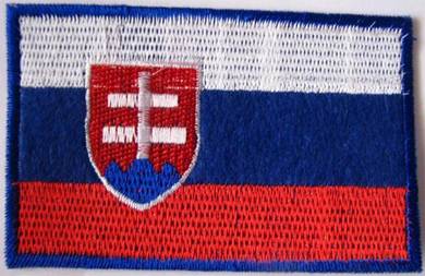Slovakia Country Flag EMBROIDERED Patch