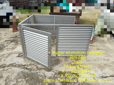 Pagar aluminum terpakai