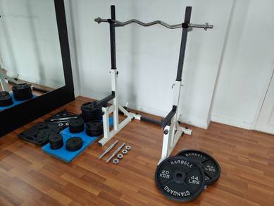 175kg Iron Set: Adj. Rack, EZ Bar, 2x Dumbbell Kit