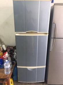 Blue Fridge Peti Ais 3 Door National Refrigerator