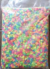 Aquarium Color Stone Pebble Batu Warna 10kg