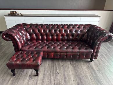 Premium Chesterfield Leater Sofa, 3 seater