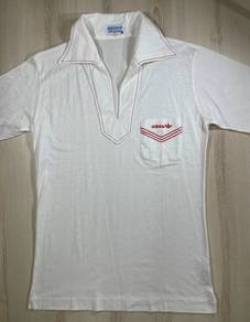 Adidas Vintage White Collar Tee #CJ3 Used