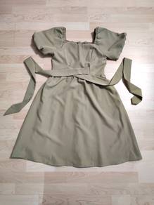 Grey green dress
