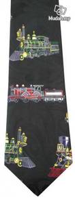 Vintage Train Rail Locomotive Railway Neck Tie