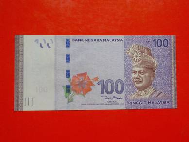 Malaysia RM100 new series zeti Prefix ZA 2 zero