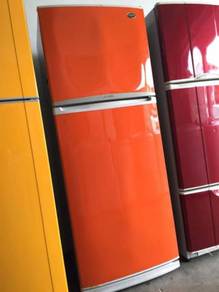 Samsung orange 2 doors Refrigerator Peti Sejuk