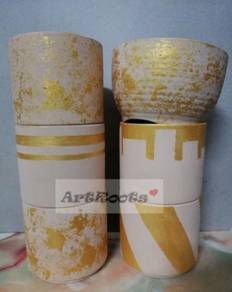 Hand-painted plant pot