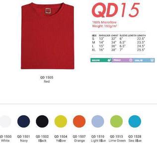 T Shirt Round Neck Microfibre Plain Female QD15XX