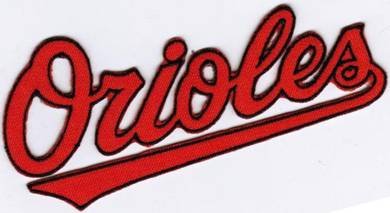 MLB Baltimore Orioles ORANGE TL Baseball Patch