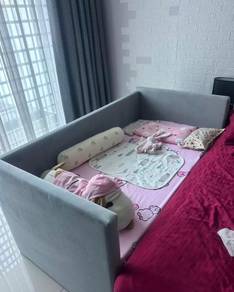 Upholstered Toddler Bed / Co-sleeper Bed Frame