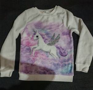 H&M Original Printed Unicorn Sweatshirt For Girl