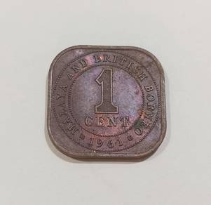 1 cent Malaya & British Borneo (QE II) 1961