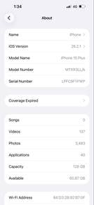 ip 15 plus 128gb