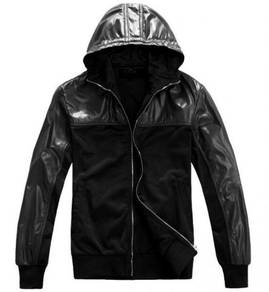 STYLISH BROWN HOODiE SWEATER MOTORCYCLE MAN JACKET
