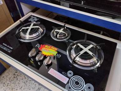 New 3 Burner Glass HOB BGH-238X Black3