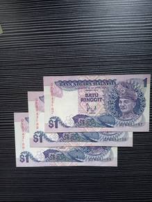 duit lama 1 ringgit Consecutive Serial 