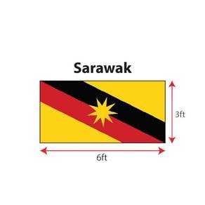 Bendera Sarawak (Polymesh) 3 x 6ft