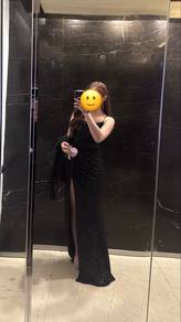 Long black dinner dress