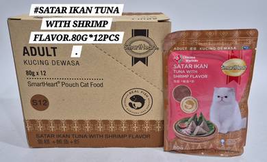 SmartHeart Cat Pouch 85gram Satar Tuna Fish Shrimp