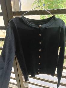 black button up cardigan
