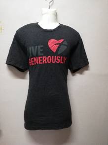 T-Shirt Triblend LIVE GENEROUSLY 25 Rayon Size L