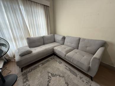 Grey L-Shaped Sofa