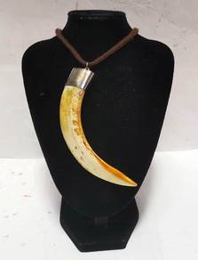 Vintage Topped Wild Boar Tooth/Tusk Pendant