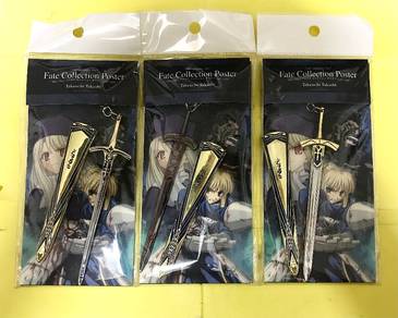 3 FATE STAY NIGHT BLADE SWORD KEYCHAIN Anime