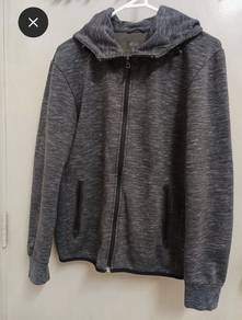 Uniqlo Dark Grey Jacket With Hoodie