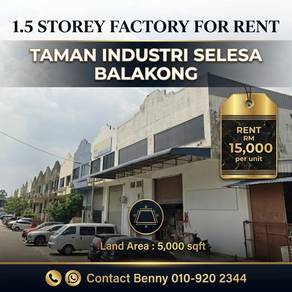 Warehouse / Factory For Rent in Balakong,SGR