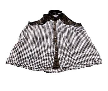 Sleeveless houndstooth pattern