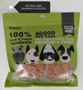 Agogo Dog Treat Salmon Cod Slices 400gram Snack