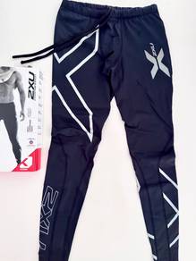 2XU Men's Compression Tights Black & Sliver