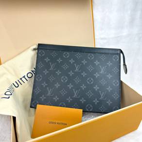 Authentic LV Monogram Eclipse Pochette Voyage