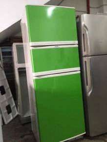 Elba Green 3 doors fridge Peti Sejuk Ais