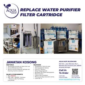 Replace water purifier filter cartridge