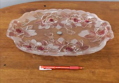 Soga Japan platter pink roses