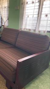 Wooden frame 2 seater sofa