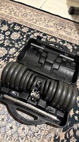 30KG Cast Iron Adjustable Dumbbell Set with Case