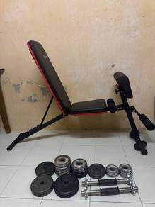 dumbbells set with bench press